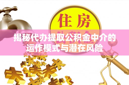 泸县揭秘代办提取公积金中介的运作模式与潜在风险